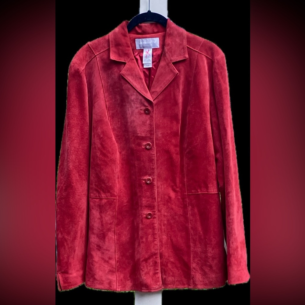 Liz Claiborne Red Suede Jacket B